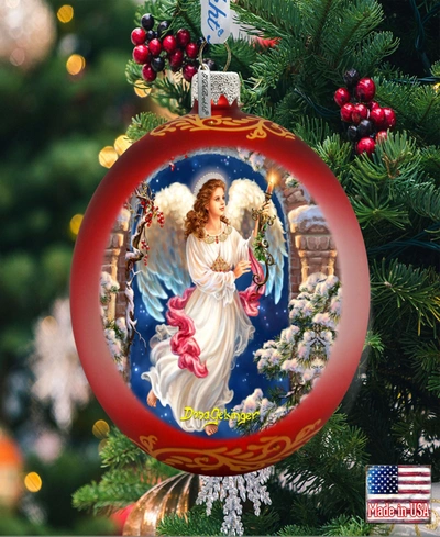 G.debrekht Angel In The Arch Glass Ornament In Multi Color