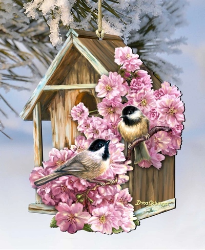 Designocracy 2 Piece Spring Dream House Wood Ornament Set In Multi Color