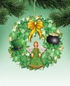 Designocracy 2 Piece Irish Wreath Wood Ornament Set In Multi Color