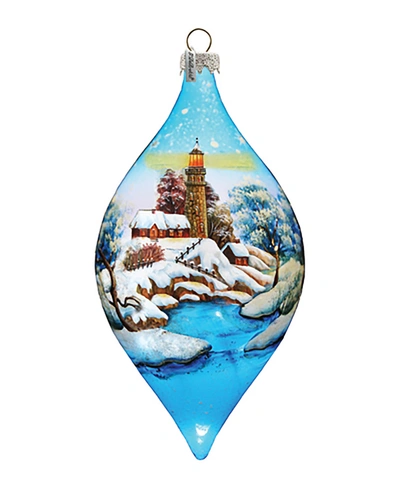 G.debrekht Lighthouse Glass Ornament Holiday Splendor In Multi Color