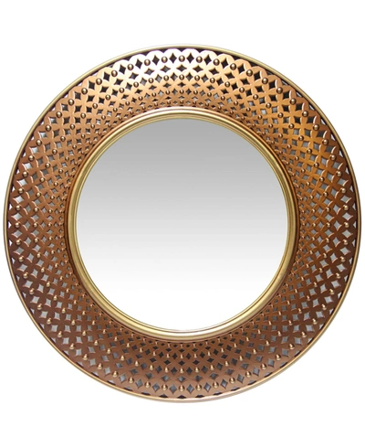 Infinity Instruments Round Wall Mirror In Gold