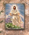 Designocracy Jesus Resurrection Wooden Wall Or Freestanding Decor, 8" X 6" In Multi Color