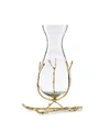 Classic Touch 11" Vase With Twig Base In Clear