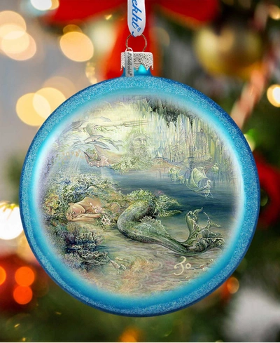 G.debrekht Mer Angel Glass Ornament Holiday Splendor In Multi Color