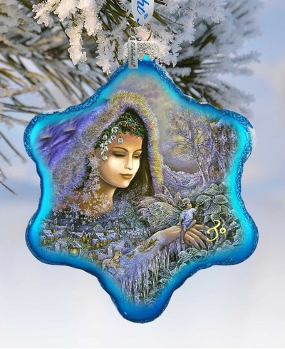 G.debrekht Winter Goddess Glass Ornament Holiday Splendor In Multi Color
