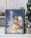Designocracy American Angel Handcrafted Wall Home Decor, 12" X 9" In Multi Color
