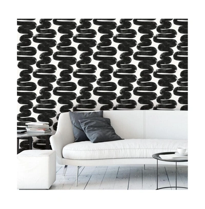 Tempaper Wiggle Room Peel And Stick Wallpaper In White And Black