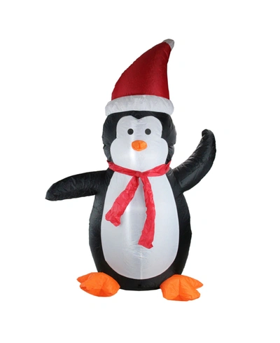 Northlight 4' Inflatable Festive Penguin Lighted Christmas Yard Art Decoration In Black