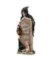 National Tree Company 16" Grim Reaper Skeleton And Tombstone In Black