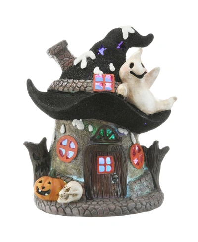 National Tree Company 7" Hat Haunted House With Led Light In Gray
