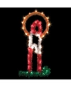 VICKERMAN 4' METALLIC CANDLE HALO COMMERCIAL POLE DECORATION WITH 40 LED LIGHTS.