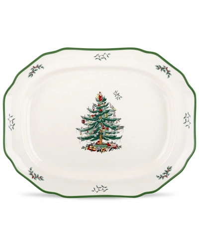 SPODE CHRISTMAS TREE SCULPTED PLATTER
