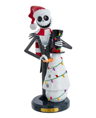 Kurt Adler Nightmare Before Christmas Jack And The Mayor Snowman Nutcracker In Multi