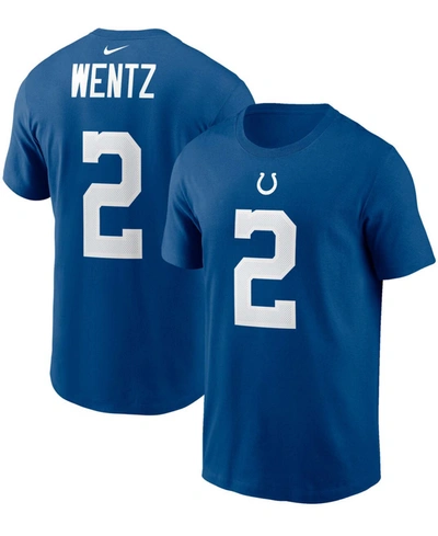 Nike Men's Indianapolis Colts Carson Wentz Name & Number T-shirt In Royal
