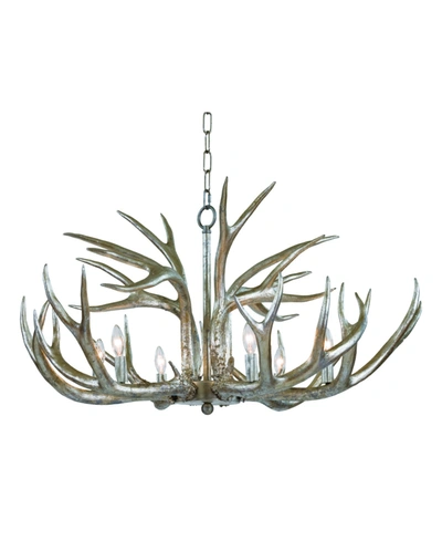 Regina Andrew Design Regina Andrew Antler Ambered Leaf Chandelier In Silver-tone