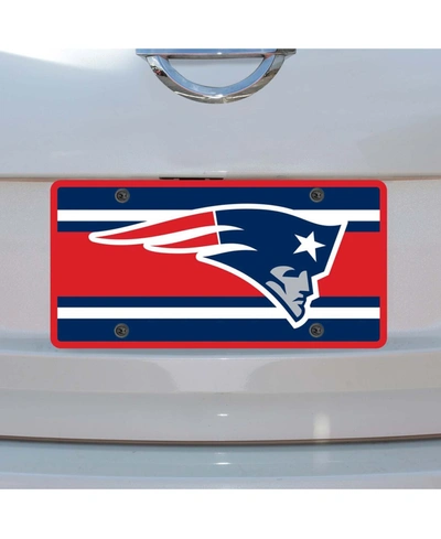 Stockdale Multi New England Patriots Super Stripe Acrylic Cut License Plate