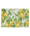 Saro Lifestyle Printed Placemat Set Of 4 In Lemon