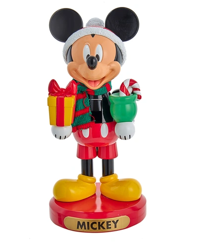 Kurt Adler Mickey Mouse With Present Nutcracker In Multi