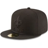 NEW ERA NEW ORLEANS SAINTS BLACK ON BLACK 59FIFTY FITTED CAP