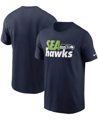 Nike Men's Seattle Seahawks Hometown Collection Team T-shirt In Navy