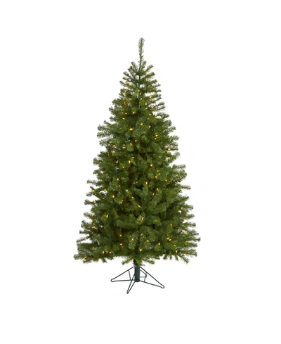Nearly Natural Springfield Artificial Christmas Tree With 300 Warm Clear Lights And 596 Tips In Green
