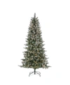 STERLING 7FT. LIGHTLY FLOCKED NATURAL CUT ARCTIC PINE WITH GLITTER AND 400 CLEAR LIGHTS