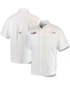 Columbia Men's Lsu Tigers Pfg Tamiami Shirt In White