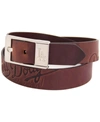 Eagles Wings Brown Los Angeles Dodgers Brandish Leather Belt In Brown