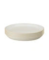 Denby Impression Spiral Dinner Plate, Set Of 4 In Cream