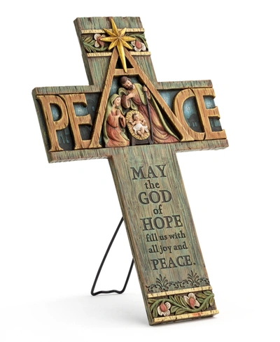 Napco Verdigris Peace Cross In Green