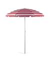 Oniva 5.5' Portable Beach Umbrella In Red Cabana Stripe