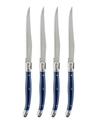 French Home Set Of 4 Laguiole Steak Knives In Navy