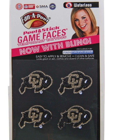 Innovative Adhesives Multi Colorado Buffaloes Waterless Fandazzlerz Tattoos, Pack Of 4