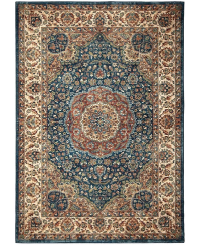 Palmetto Living Orian Alexandria Rochester Navy 5'1" X 7'6" Area Rug In Blu