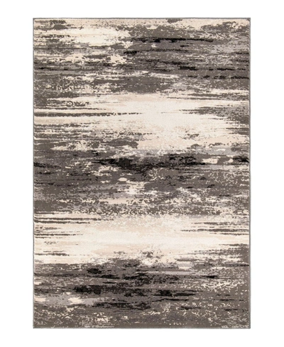 Palmetto Living Orian Illusions Devonridge Charcoal 5'3" X 7'6" Area Rug In Gry