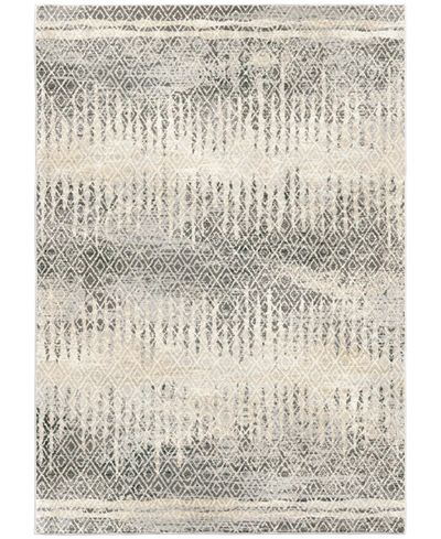 Palmetto Living Orian Riverstone Pinnacle Cloud Gray 6'7" X 9'6" Area Rug In Gry