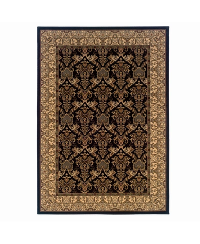 Portland Textiles Adriatic Elegant Ivy 7'10" X 11'2" Area Rug In Black