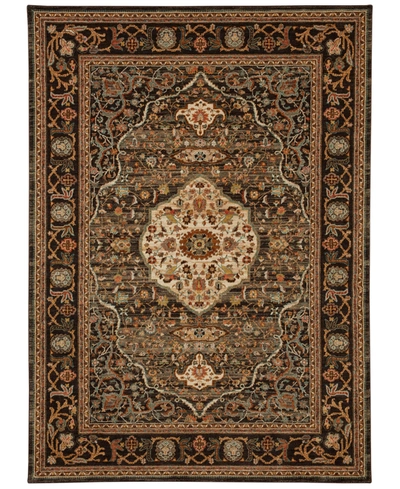 Karastan Spice Market Petra 8' X 11' Area Rug In Charcoal