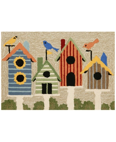 Liora Manne Front Porch Indoor/outdoor Birdhouses Multi 2'6'' X 4' Area Rug