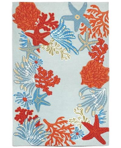 Liora Manne Ravella 2256 Ocean Scene Blue 7'6" X 9'6" Indoor/outdoor Area Rug