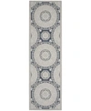 Nourison Key Largo Klg03 Blue 2'2" X 10' Runner Rug In Blue