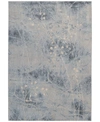 Nourison Closeout!  Home Somerset Silver/blue Blossom 5'3" X 7'5" Area Rug
