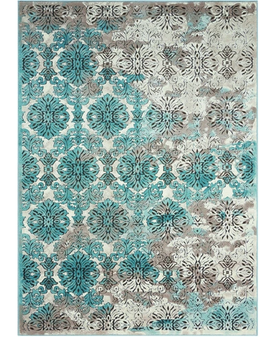 Long Street Looms Fate Fat05 Ivory 5'3" X 7'4" Area Rug In Blue