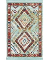 Nourison Navajo Nav02 Aqua 3'11" X 6'2" Area Rug In Aqua