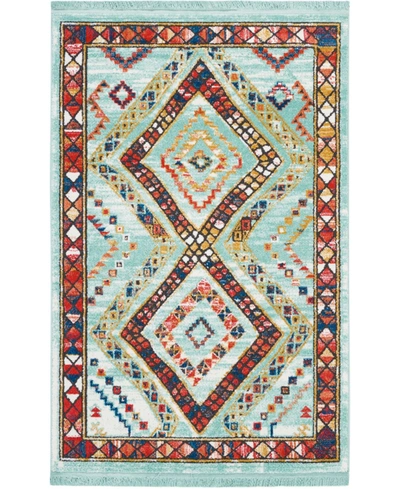 Nourison Navajo Nav02 Aqua 3'11" X 6'2" Area Rug