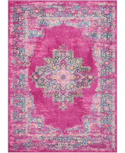 Long Street Looms Zeal Zea03 5'3" X 7'3" Area Rug In Fuchsia