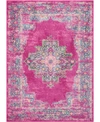 Long Street Looms Zeal Zea03 6'7" X 9'6" Area Rug In Fuchsia