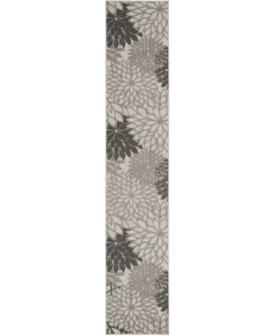 Nourison Aloha Alh05 Silver 2' X 6' Runner Rug