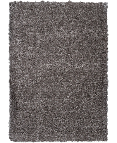 Nourison Luxe Shag Lxs01 Charcoal 5' X 7' Area Rug