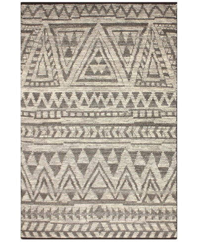 Bb Rugs Natural Wool Nat-21 Gray 7'6" X 9'6" Area Rug In Grey
